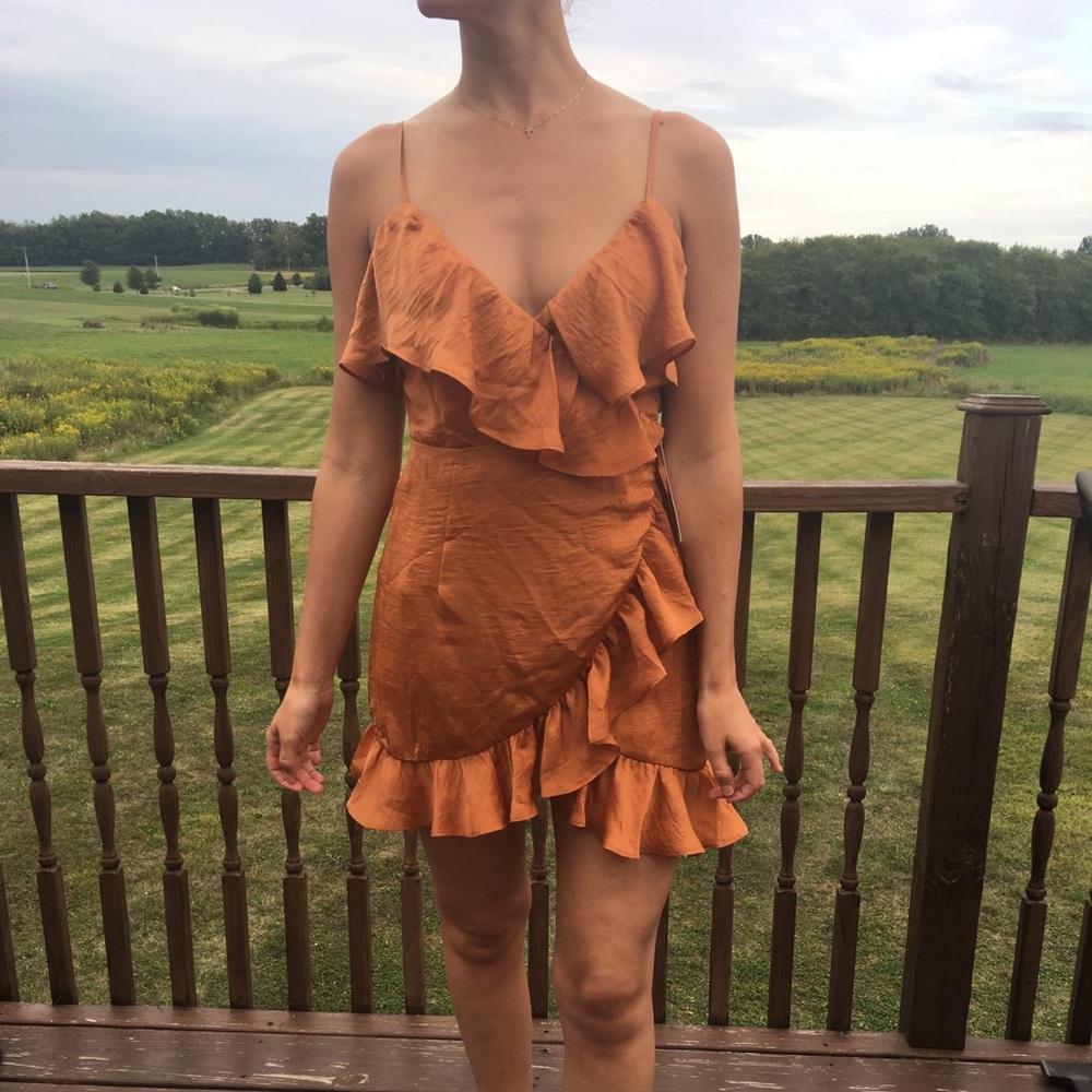 Ruffle wrap dress - from Tobi